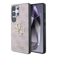 Guess для Galaxy S25 Ultra чехол PU 4G Big metal logo Hard Pink
