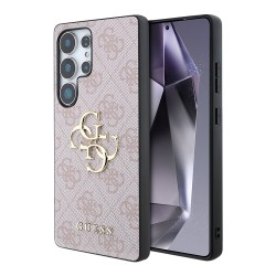 Guess для Galaxy S25 Ultra чехол PU 4G Big metal logo Hard Pink