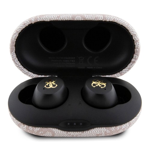 Guess Наушники TWS Bluetooth 4G with Classic Metal logo ENC Pink