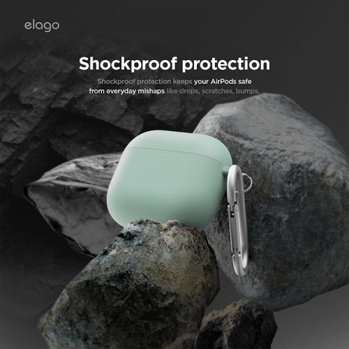 Elago для AirPods 4 чехол Liquid Hybrid Hang case Mint
