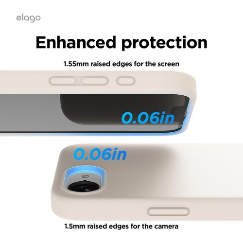 Elago для iPhone 16e чехол Soft silicone (Liquid) Stone