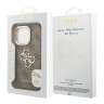 Guess для iPhone 16 Pro Max чехол PU 4G Big metal logo and Camera Stand Hard Brown