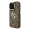 Guess для iPhone 16 Pro Max чехол PU 4G Big metal logo and Camera Stand Hard Brown