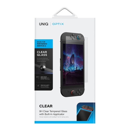 Uniq стекло для Nintendo Switch 2 OPTIX Clear (+installer)