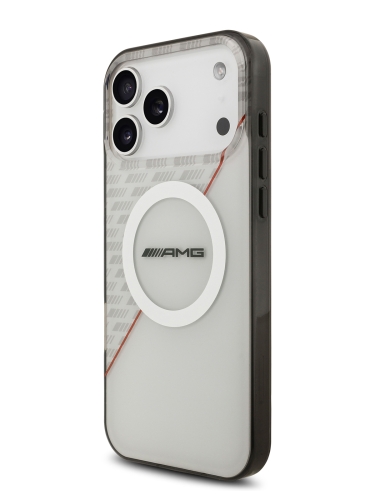 AMG для iPhone 17 Pro Max чехол IML Double layer Rhombs Hard White/Red (MagSafe)