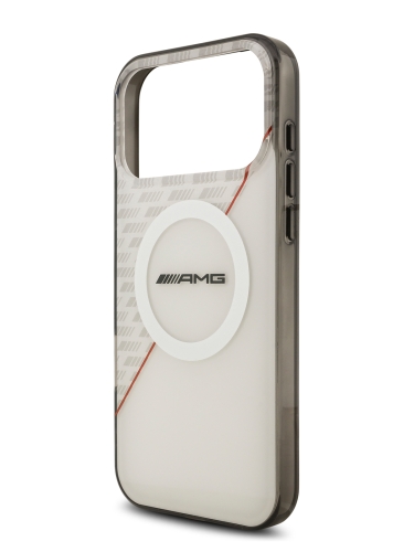 AMG для iPhone 17 Pro Max чехол IML Double layer Rhombs Hard White/Red (MagSafe)