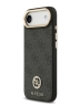 Guess для iPhone Air чехол PU 4G Diamond metal logo Gold camera Hard Black (MagSafe)