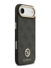 Guess для iPhone Air чехол PU 4G Diamond metal logo Gold camera Hard Black (MagSafe)