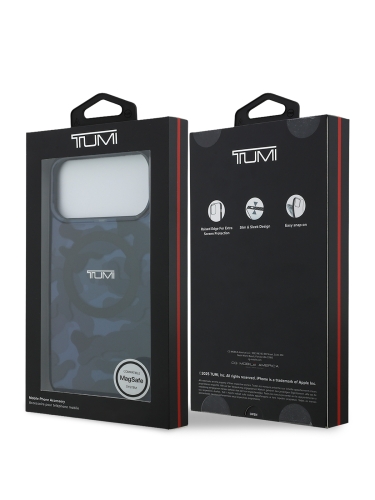 TUMI для iPhone 17 Pro Max чехол IML Double layer CAMO Hard Blue (MagSafe)