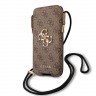 Чехол-карман Guess для смартфонов Pouch PU 4G Big metal logo Brown (L size)