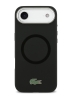 Lacoste для iPhone Air чехол Liquid silicone Lacquer Metal logo & Camera Hard Black (MagSafe)