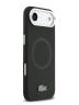 Lacoste для iPhone Air чехол Liquid silicone Lacquer Metal logo & Camera Hard Black (MagSafe)