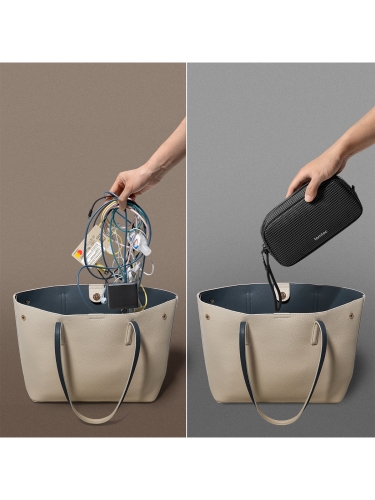 Tomtoc Travel сумка для аксессуаров Light-T12 Electronic Accessory Pouch S 1L Cell Black