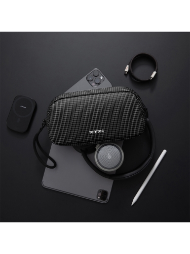 Tomtoc Travel сумка для аксессуаров Light-T12 Electronic Accessory Pouch S 1L Cell Black