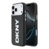 DKNY для iPhone 17 Pro Max чехол PU Full Wrapped leather Verical logo Metal Cam Hard Black (MagSafe)