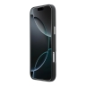DKNY для iPhone 17 Pro Max чехол PU Full Wrapped leather Verical logo Metal Cam Hard Black (MagSafe)