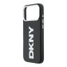 DKNY для iPhone 17 Pro Max чехол PU Full Wrapped leather Verical logo Metal Cam Hard Black (MagSafe)
