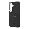 Guess для Galaxy S26+ чехол PU Saffiano Peony Metal logo & Camera Hard Black (MagSafe)