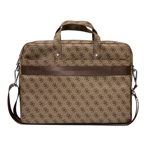 Сумка Guess 4G Bag with Triangle metal logo для ноутбуков 15-16 дюймов, коричневая