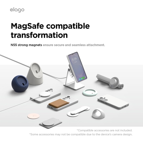 Elago для Galaxy S26+ чехол Magnetic Silicone White (MagSafe)
