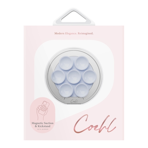 Uniq магнитный держатель COEHL LUNA Magnetic Suction Kickstand with Mirror Dewdrop Blue