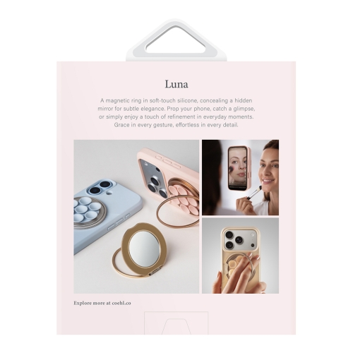 Uniq магнитный держатель COEHL LUNA Magnetic Suction Kickstand with Mirror Dewdrop Blue