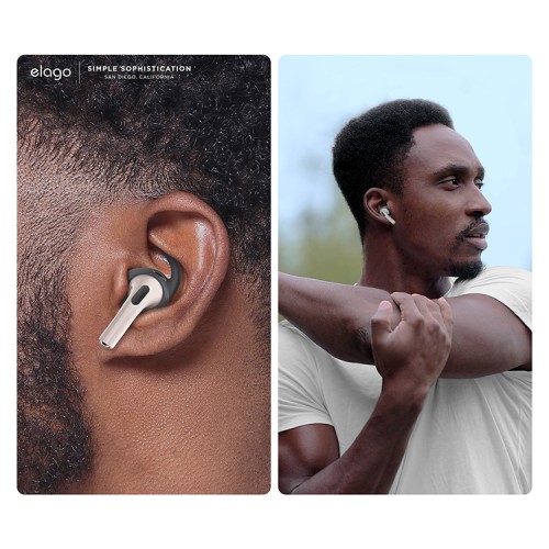 Накладки Elago Earbuds Hooks Cover для AirPods 3 (2021), серые (4 пары)