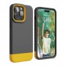 Чехол Elago GLIDE для iPhone 14 Pro Max, серый/желтый