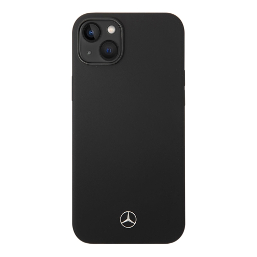 Чехол Mercedes Liquid Silicone Hard для iPhone 14 Plus, черный