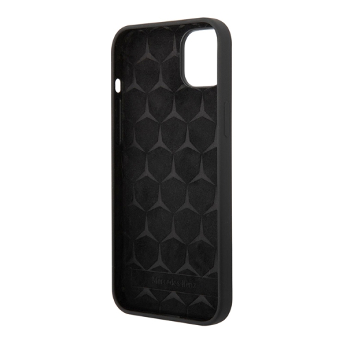 Чехол Mercedes Liquid Silicone Hard для iPhone 14 Plus, черный