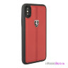 Кожаный чехол Ferrari Heritage W Hard для iPhone XS Max, красный