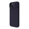 Чехол Nillkin CamShield Silky Magnetic Silicone для iPhone 14, Dark Purple (magsafe)