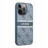 Чехол Guess 4G Stripe printed logo Hard для iPhone 14 Pro Max, синий