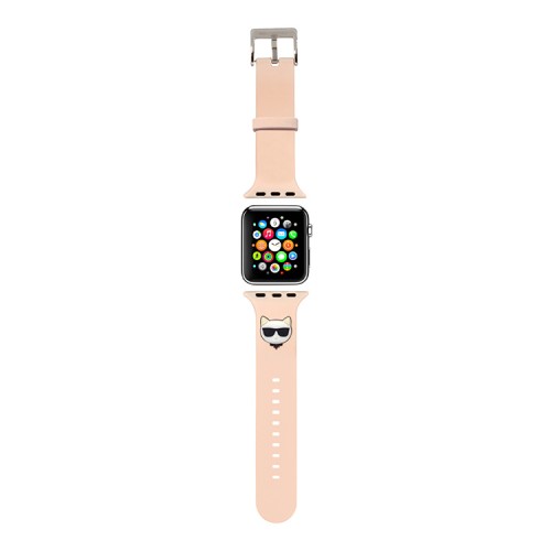 Ремешок Lagerfeld Silicone Choupette head для Apple Watch 49-46-45-44 mm, розовый