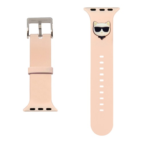 Ремешок Lagerfeld Silicone Choupette head для Apple Watch 49-46-45-44 mm, розовый