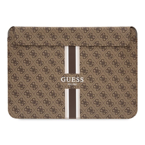 Чехол Guess Sleeve 4G Stripes для ноутбуков 13-14", коричневый