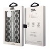 Чехол Lagerfeld PU Monogram Vertical logo Hard для iPhone 14 Plus, серый