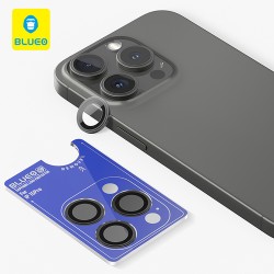 BlueO стекло для iPhone 15 Pro Camera Lens SAPPHIRE metal armored 3 шт. Black (+install)
