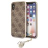 Чехол Guess 4G Charms Hard для iPhone X/XS, коричневый