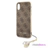 Чехол Guess 4G Charms Hard для iPhone X/XS, коричневый