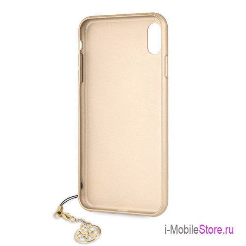 Чехол Guess 4G Charms Hard для iPhone X/XS, коричневый