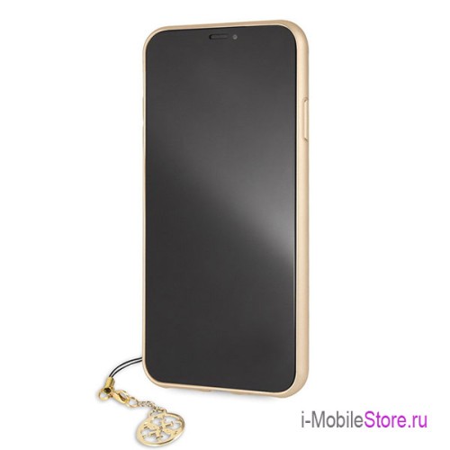 Чехол Guess 4G Charms Hard для iPhone X/XS, коричневый