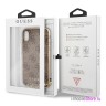 Чехол Guess 4G Charms Hard для iPhone X/XS, коричневый