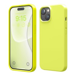 Elago для iPhone 15 Plus чехол Soft silicone (Liquid) Neon Yellow