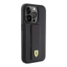 Ferrari для iPhone 15 Pro чехол GripStand PU Perforated Hard Black