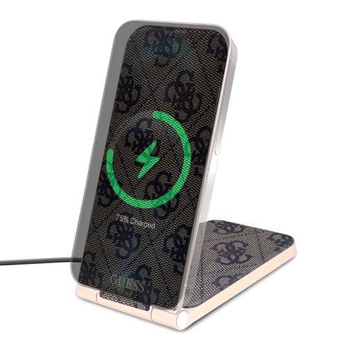 Guess Беспроводное СЗУ MagSafe Wireless Desk Foldable charger 15W 4G Brown