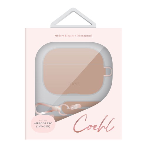 Uniq для Airpods Pro 2 чехол COEHL Haven with handstrap Dusty Nude