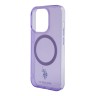 U.S. Polo для iPhone 15 Pro чехол PC/TPU Double Horse logo Hard Purple (MagSafe)