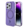 U.S. Polo для iPhone 15 Pro чехол PC/TPU Double Horse logo Hard Purple (MagSafe)