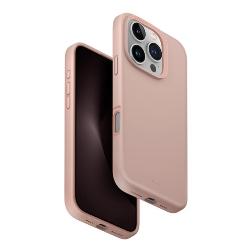 Uniq для iPhone 16 Pro чехол силиконовый LINO Pink (Magsafe)